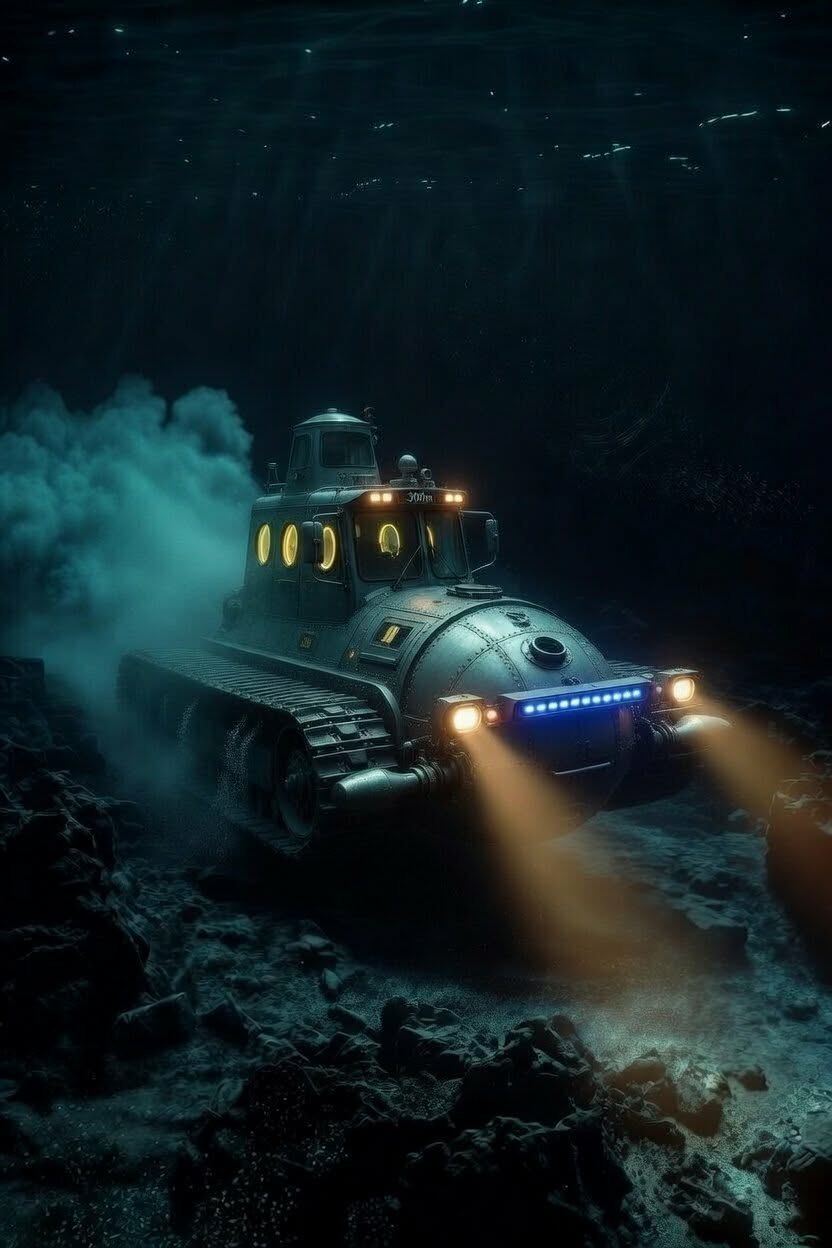 Autonomous tracked submarine — deep-sea operations